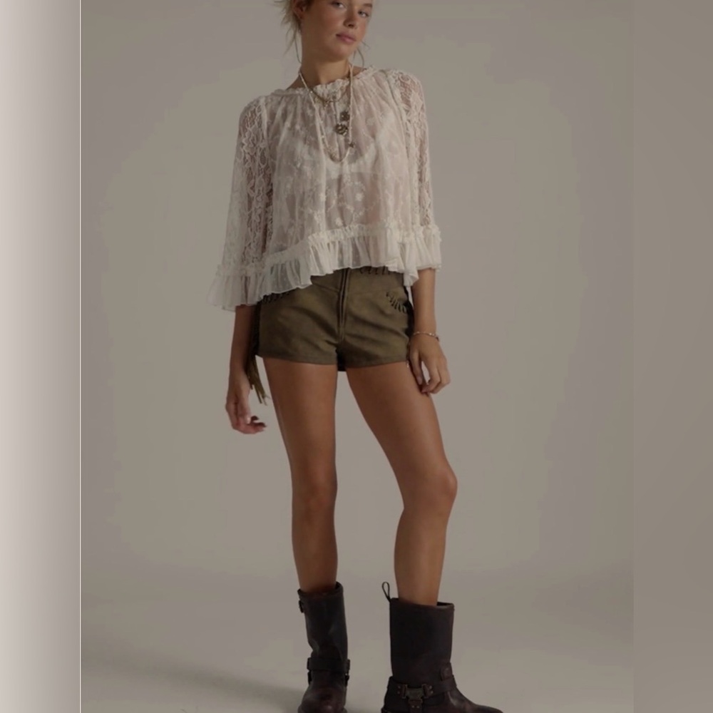 NWT Free People Nova Fringe Shorts
